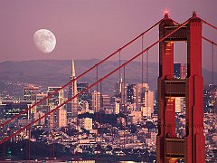 Moon over San Francisco